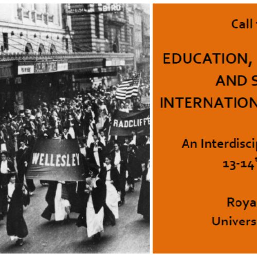 CFP: Education, College Women and Suffrage. 13-14th June 2018 at Royal Holloway. Deadline: Nov. 13 2017